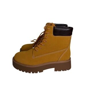 New Arizona Traba Block Heel Work Boots size 11M‎ Light Brown